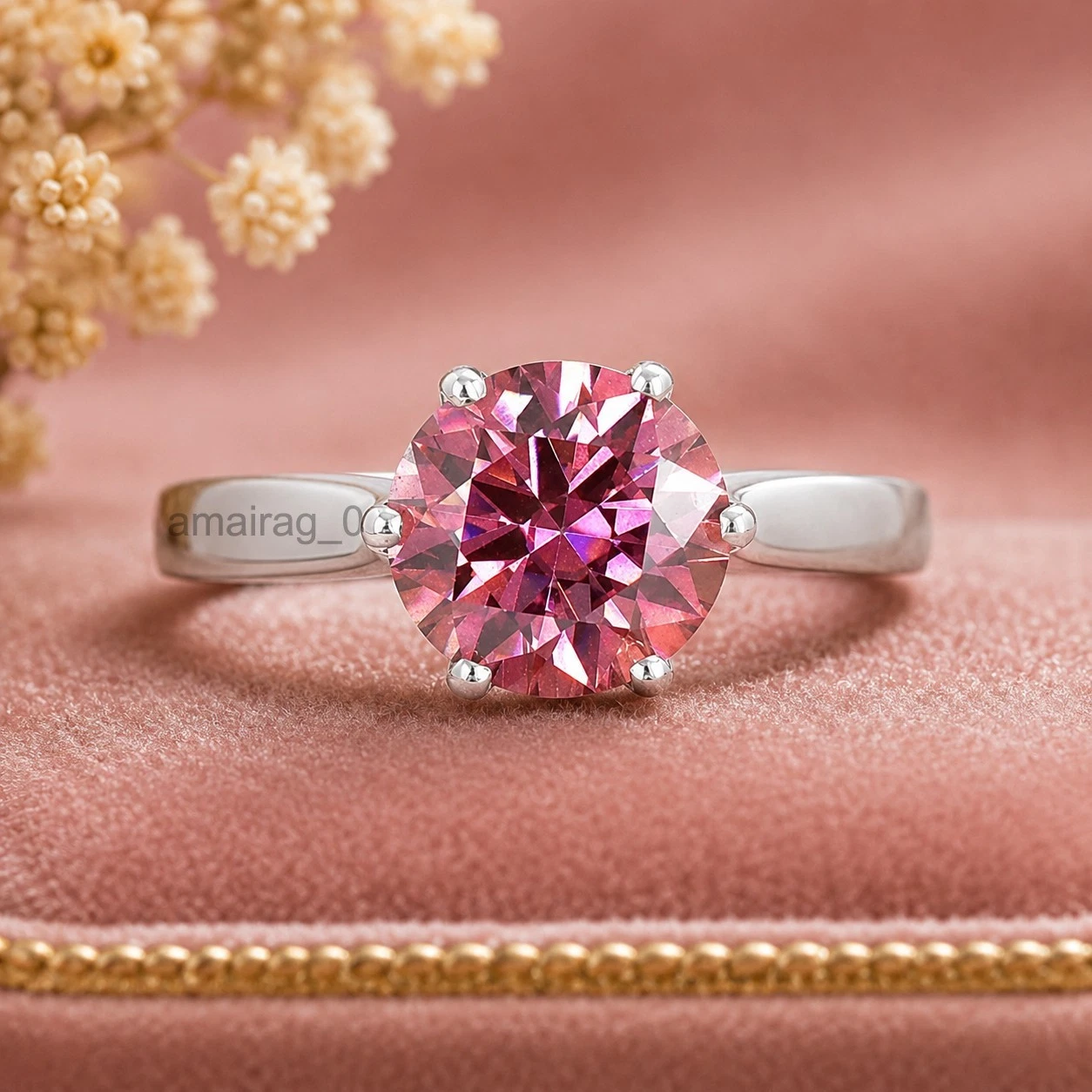 4 Ct Pink Diamond Ring 4