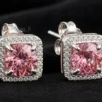 4 Ct Pink Diamond Stud Earrings