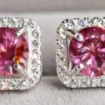 4 Ct Pink Diamond Stud Earrings 3