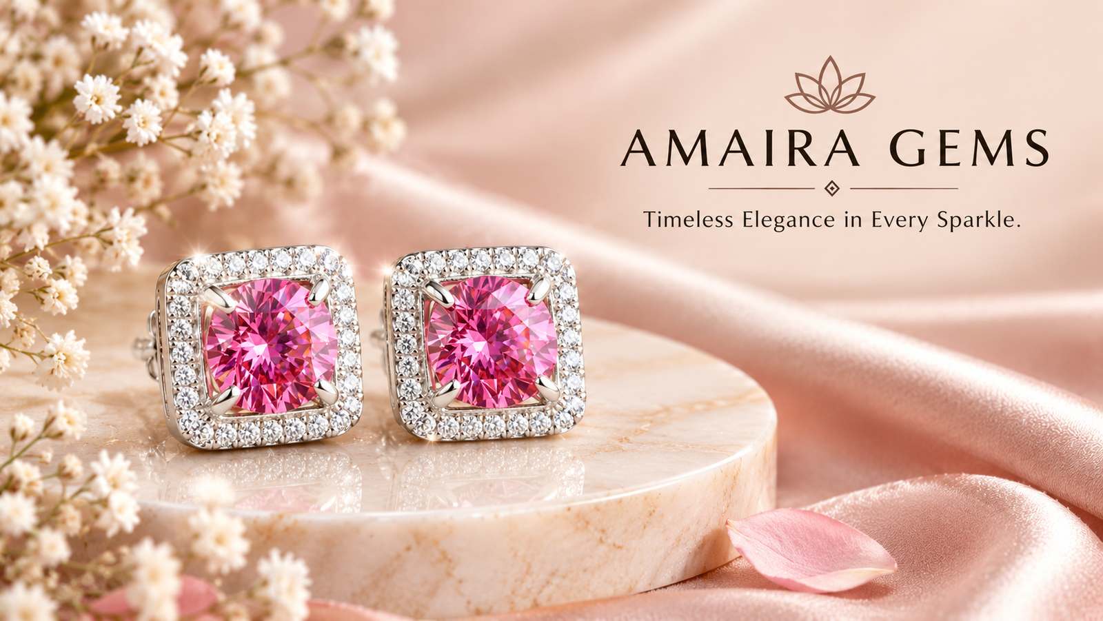4 Ct Pink Diamond Stud Earrings banner