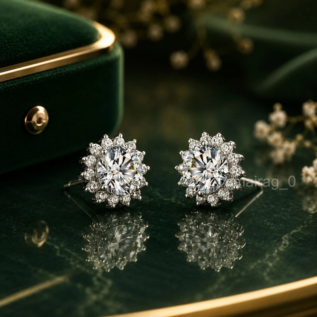 4 Ct White Diamond Studs Earrings brillient cut (6)
