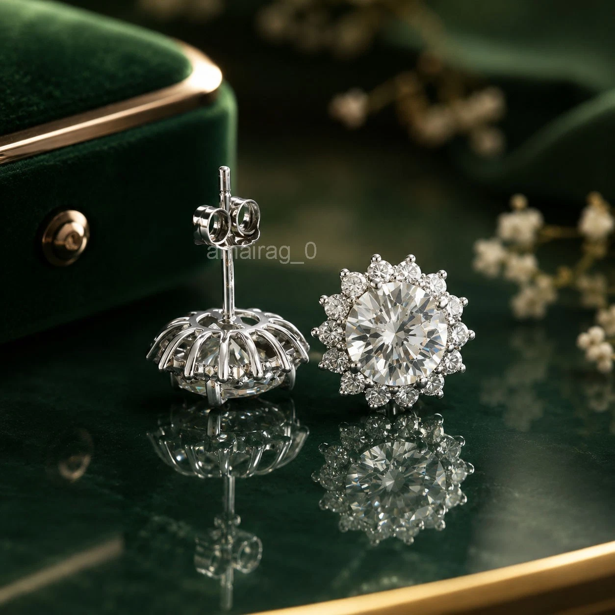 4 Ct White Diamond Studs Earrings brillient cut (7)