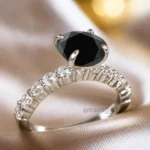 4.50 Ct Black Diamond Ring 1