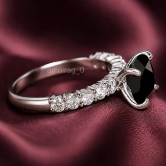 4.50 Ct Black Diamond Ring 2