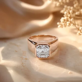 4.50 Ct White Diamond Ring Asscher Cut (1)
