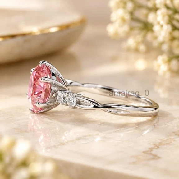 4.80 Ct Pink Diamond Ring 1