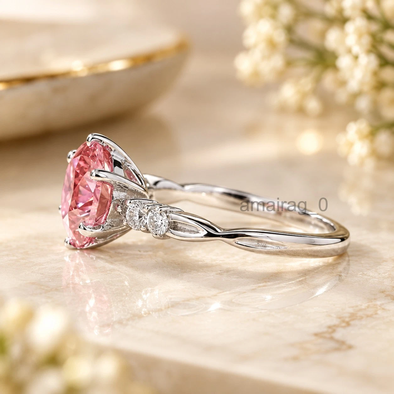 4.80 Ct Pink Diamond Ring 1