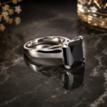 5 Carat Black Ring Princess Cut (1)