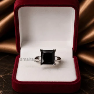 5 Carat Black Ring Princess Cut (2)
