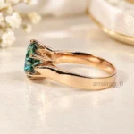 5 Carat Blue Treated Diamond Ring 1