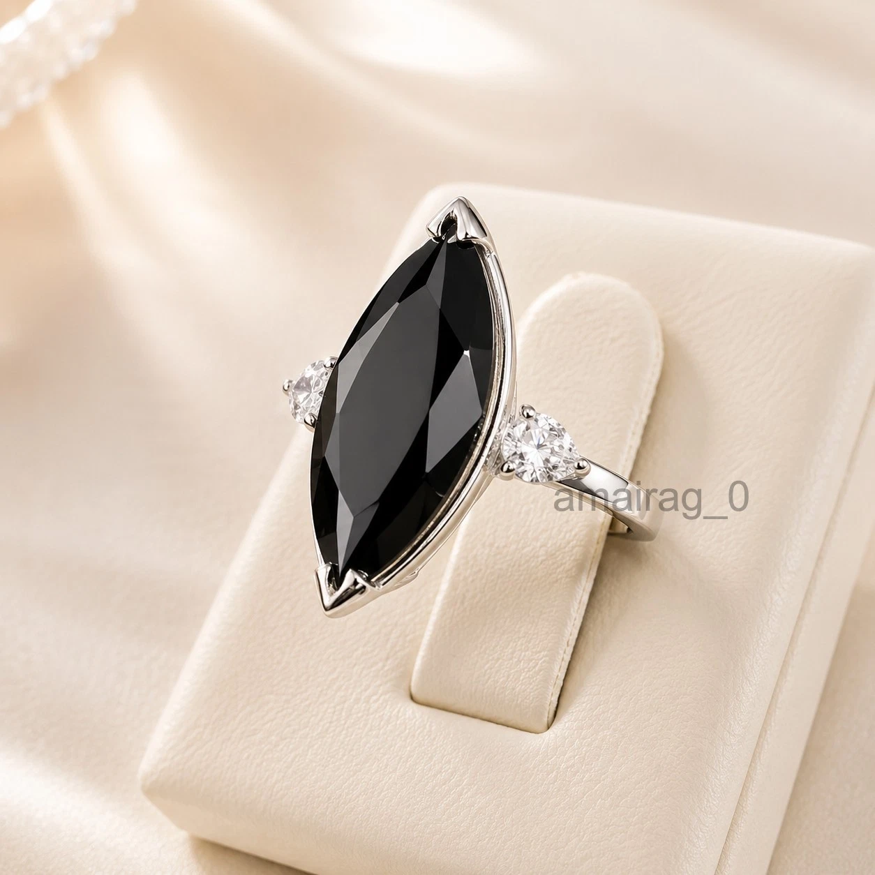 5 Ct Black Diamond Ring 1