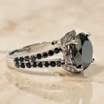 5 Ct Black Diamond Ring 2