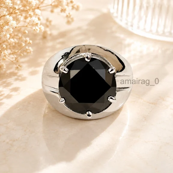 5 Ct Black Diamond Ring 2