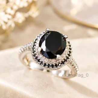 5 Ct Black Diamond Ring 2