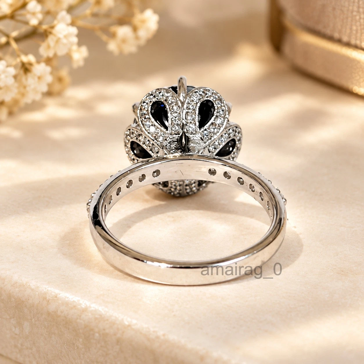 5 Ct Black Diamond Ring 2