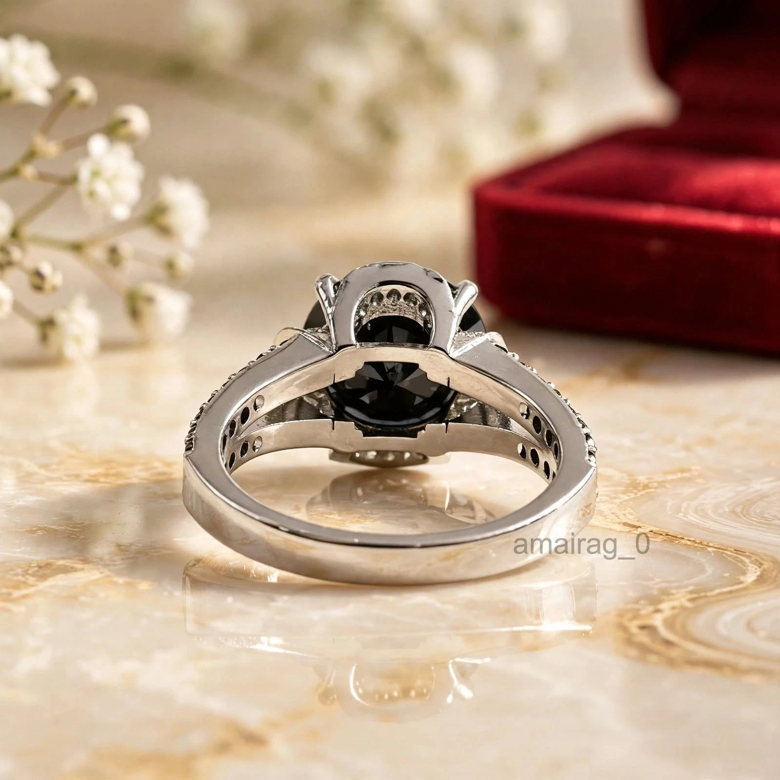 5 Ct Black Diamond Ring 3