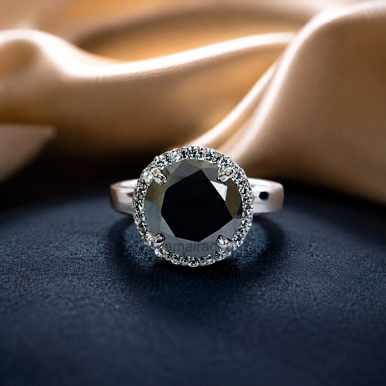 5 Ct Black Diamond Ring 3