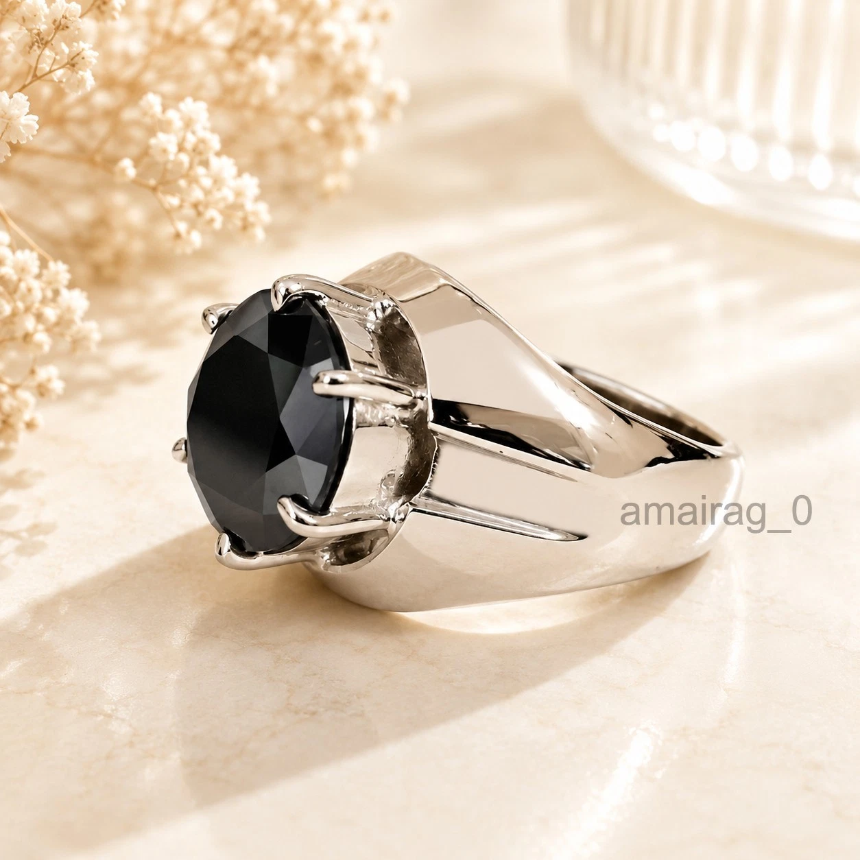 5 Ct Black Diamond Ring 3