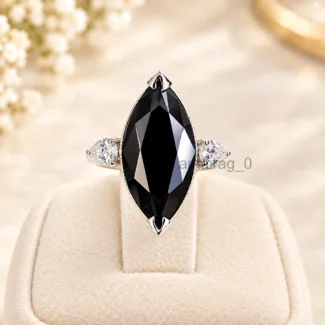 5 Ct Black Diamond Ring 3
