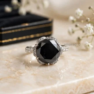 5 Ct Black Diamond Ring