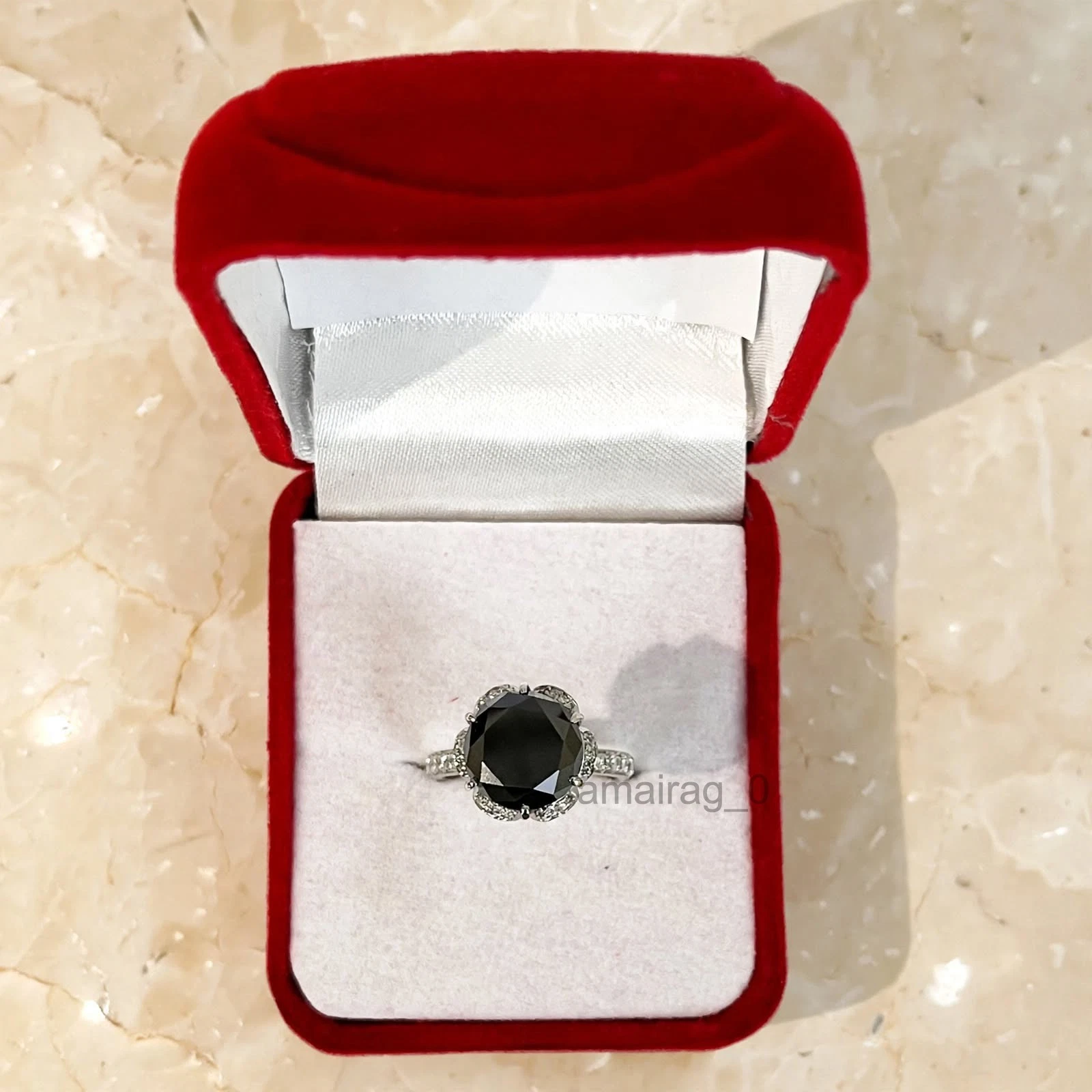5 Ct Black Diamond Ring 4