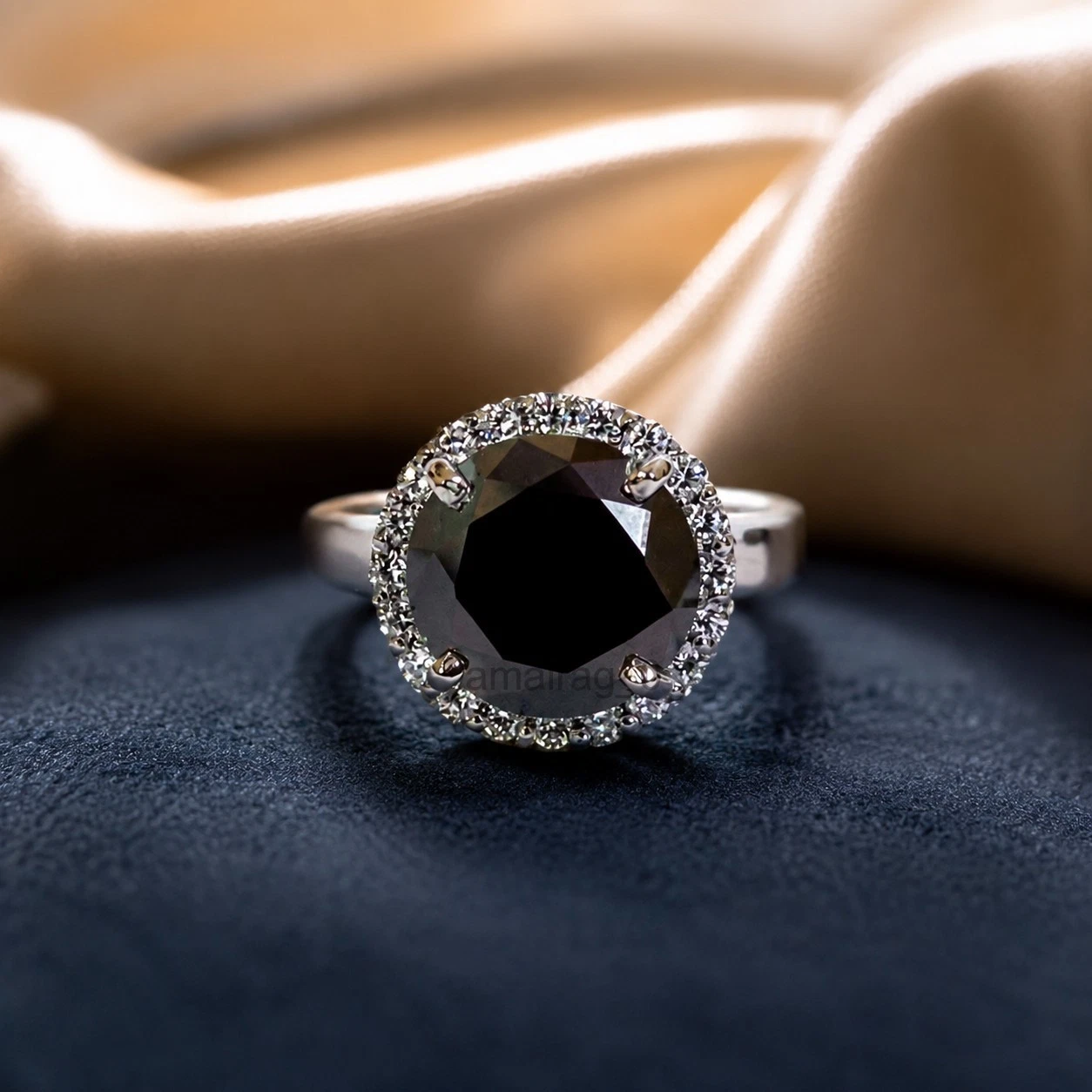 5 Ct Black Diamond Ring