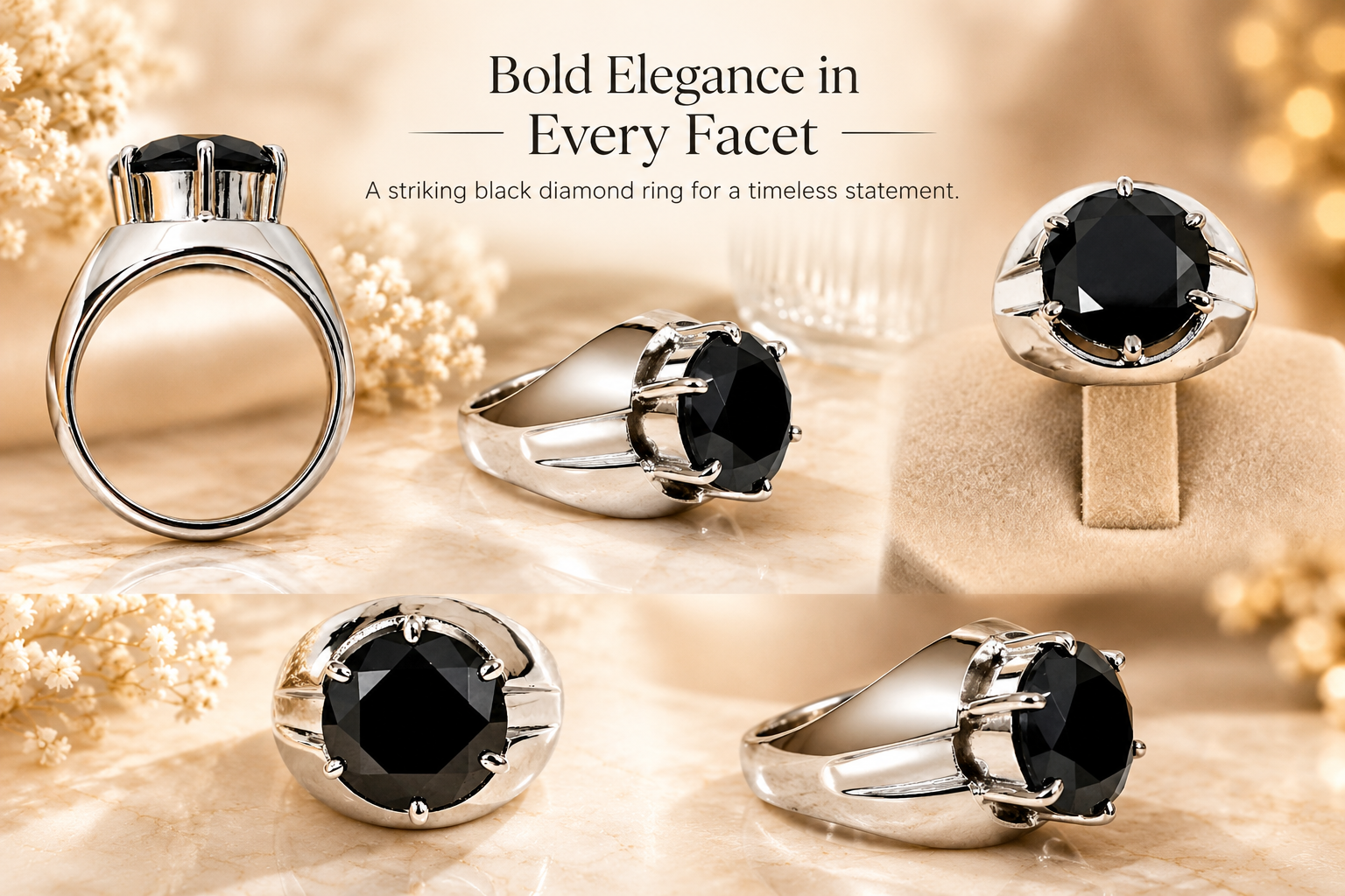 5 Ct Black Diamond Ring banner