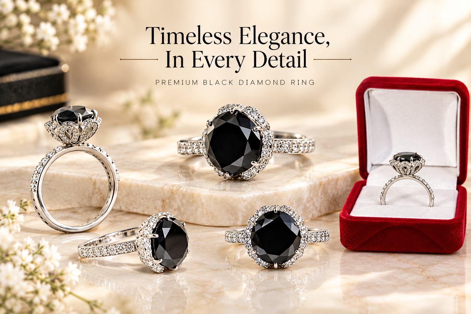 5 Ct Black Diamond Ring banner