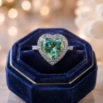 5 Ct Blue Diamond Ring Heart 1