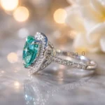 5 Ct Blue Diamond Ring Heart 2