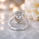 5 Ct Blue Diamond Ring Heart 3