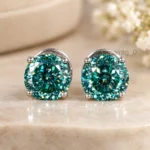5 Ct Blue Diamond Stud Earrings (1)