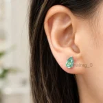 5 Ct Blue Diamond Stud Earrings Pear (4)