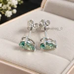 5 Ct Blue Diamond Stud Earrings Pear (6)