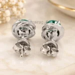 5 Ct Blue Earrings Prong Style (1)