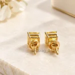 5 Ct Champagne Diamond Stud Earrings 3