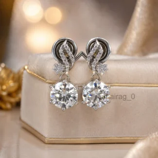 5 Ct White Diamond Earrings (3)
