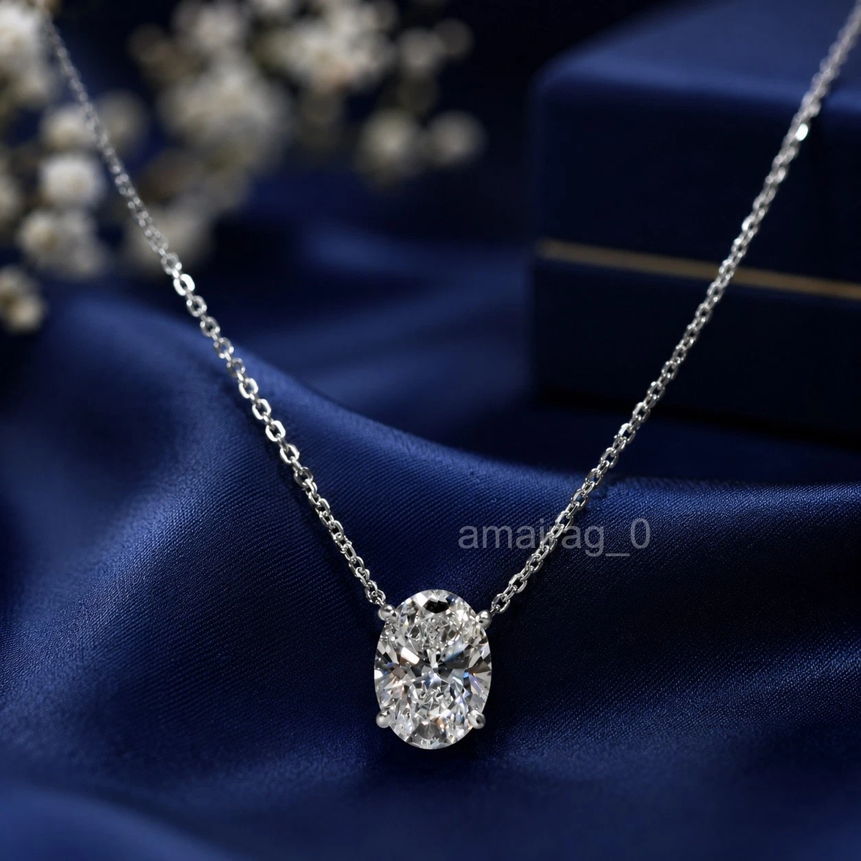 5 Ct White Treated Diamond Pendant (1)