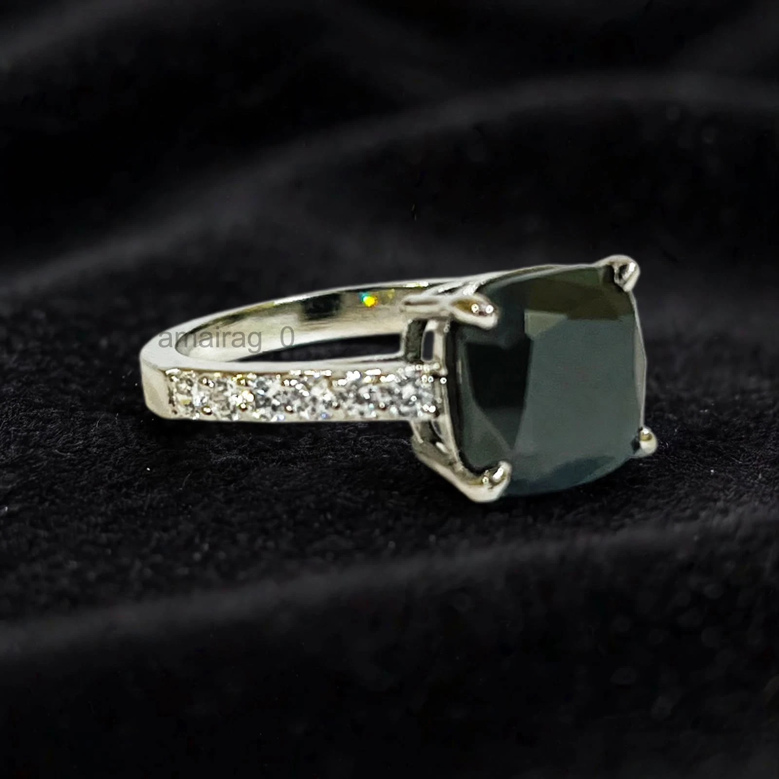 5.50 Ct Black Diamond Ring 3 5.50 Ct Black Diamond Ring 3