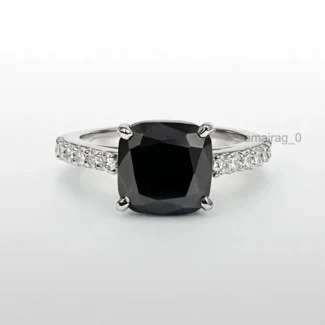 5.50 Ct Black Diamond Ring