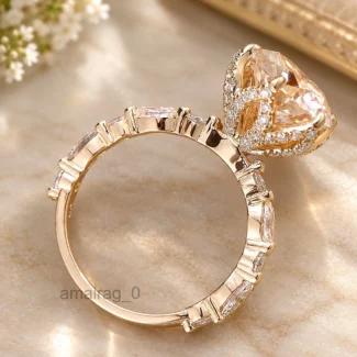 5.50 Ct White Treated Diamond Ring 1