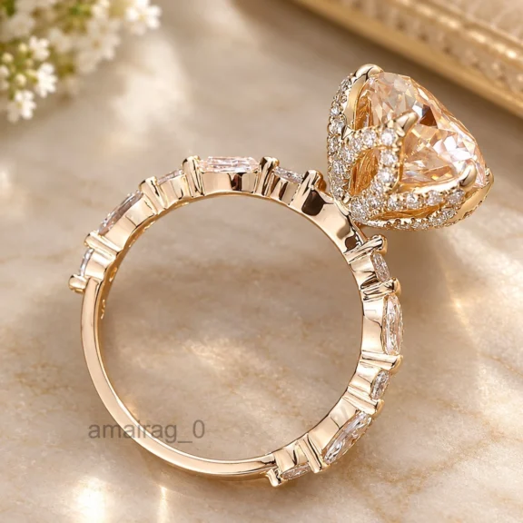 5.50 Ct White Treated Diamond Ring 1
