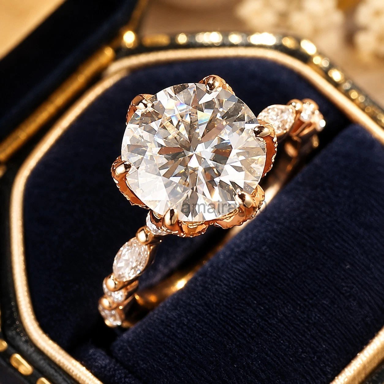 5.50 Ct White Treated Diamond Ring 2