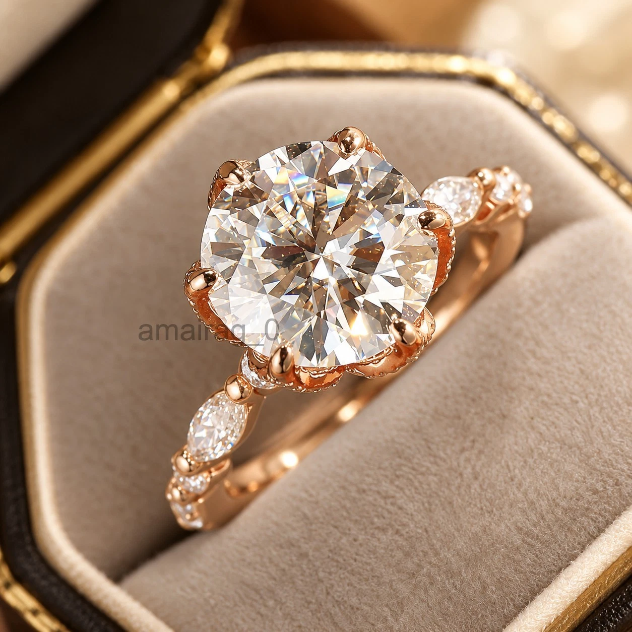 5.50 Ct White Treated Diamond Ring