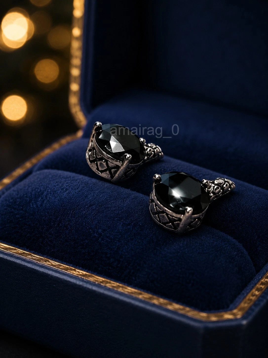 6 Ct Black Diamond Earrings 1