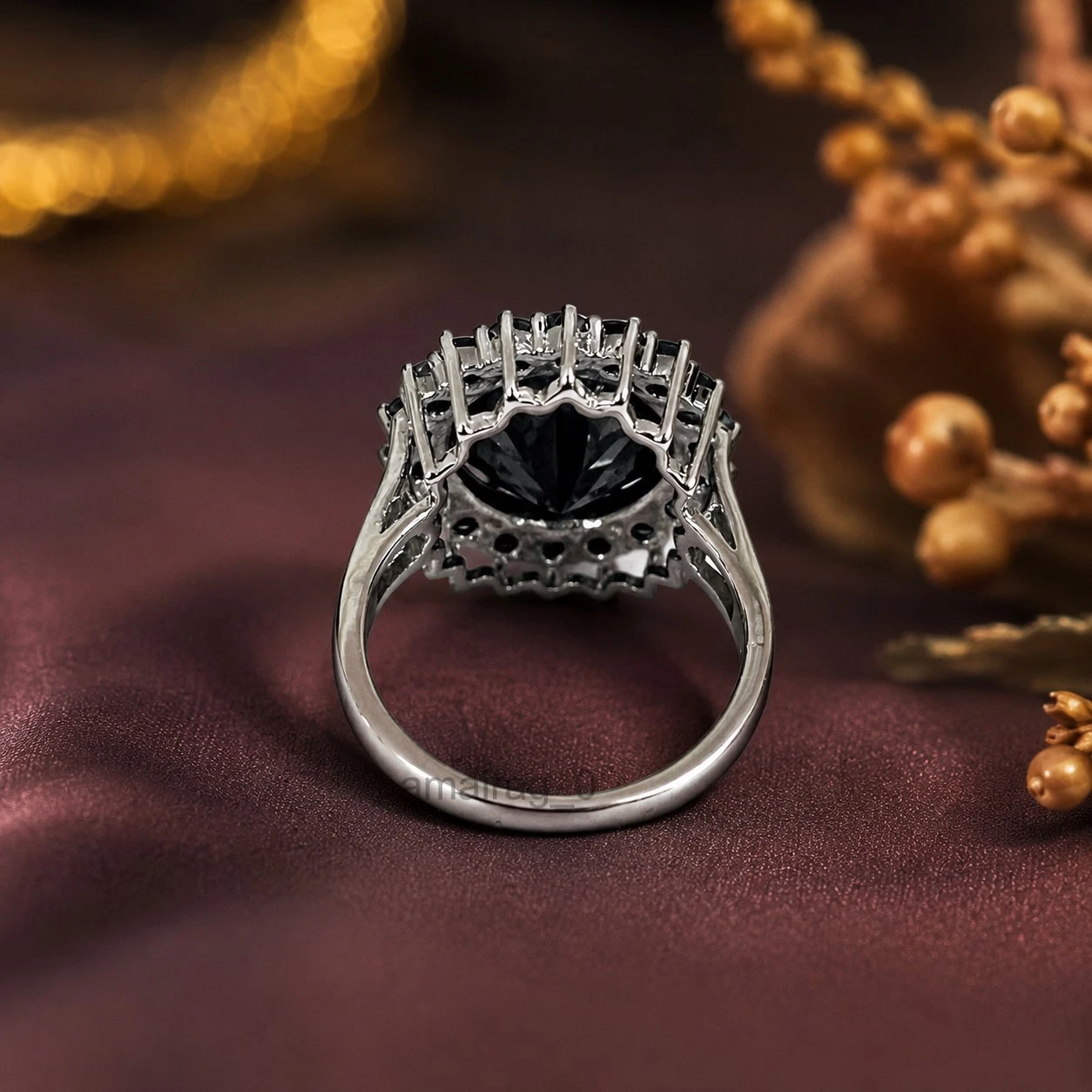 6 Ct Black Diamond Ring 2