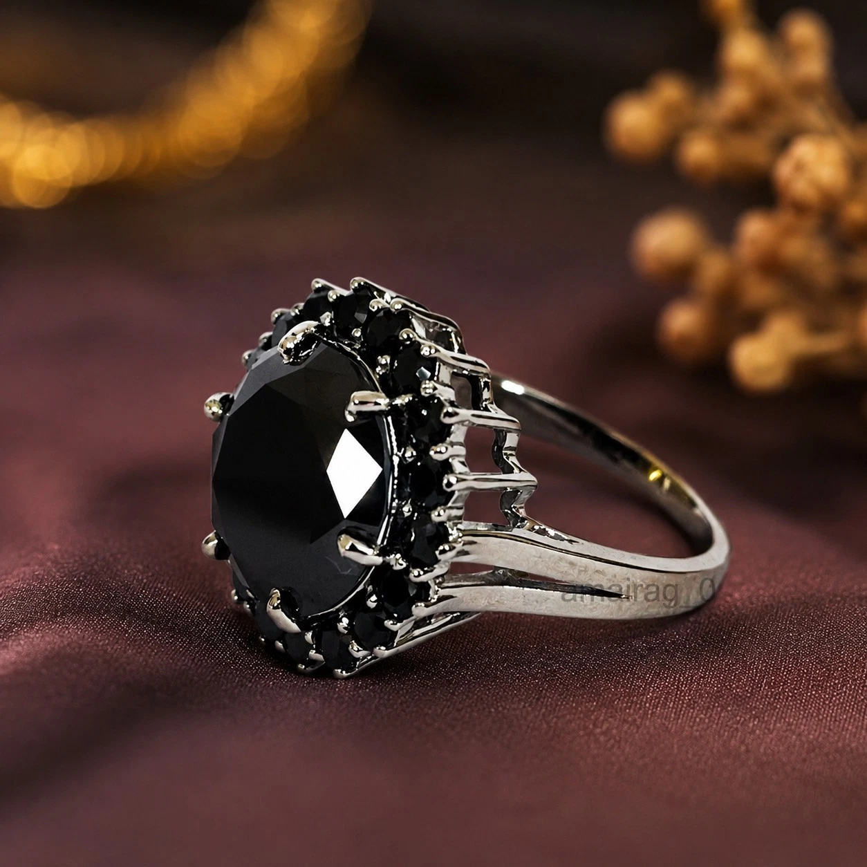6 Ct Black Diamond Ring 3