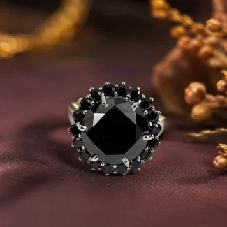 6 Ct Black Diamond Ring