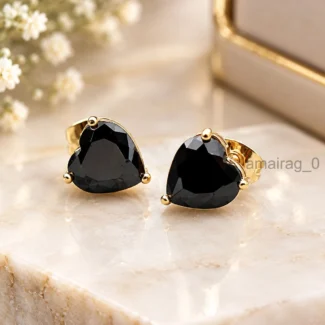 6 Ct Black Diamond Stud Earrings 1