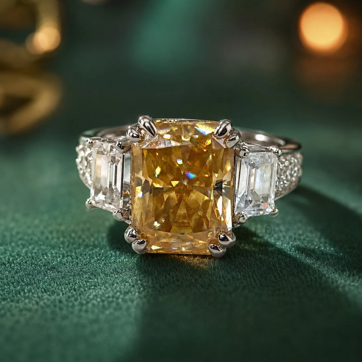 6 Ct Champagne Ring Radiant Cut (2)